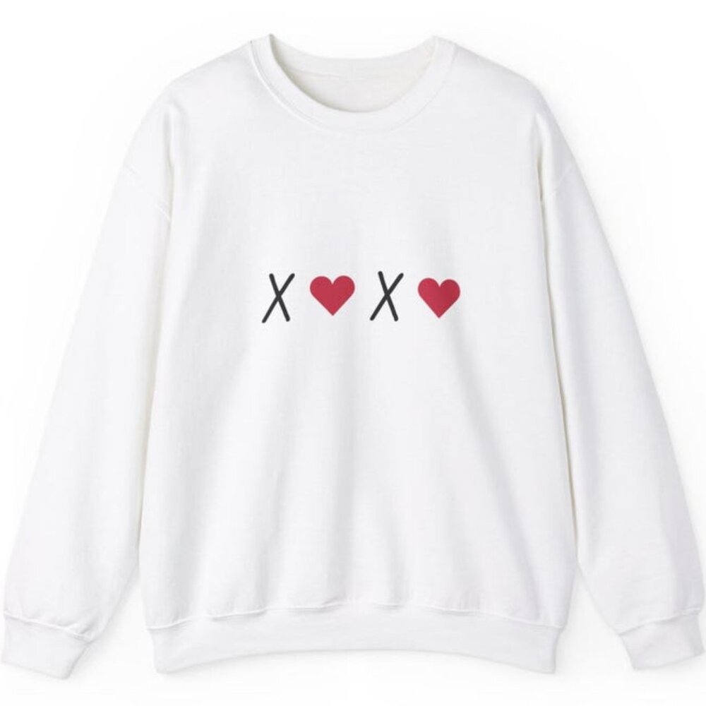 Love Theme Crewneck Sweatshirt, Cozy Valentine Gift, Two Side